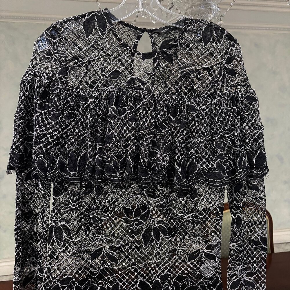 Vintage Zara Black & white Lace top